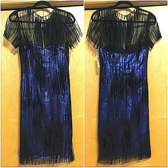 Rene Ruiz Spectacular sequin / velvet midi dress - Picture 1 of 15